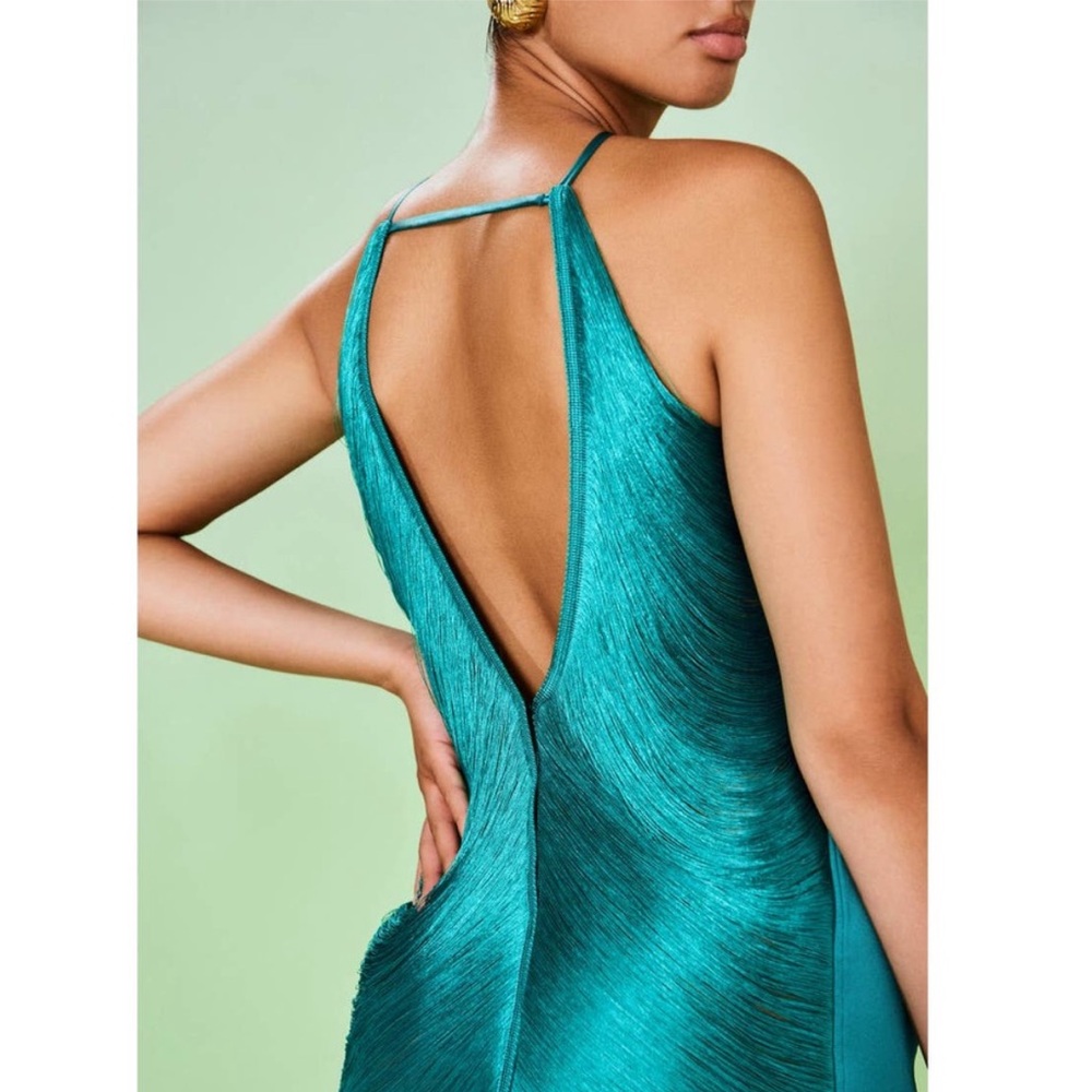 Cult Gaia Mara Fringe Mini Dress in Erba Size Medium $998 MSRP - Picture 2 of 16